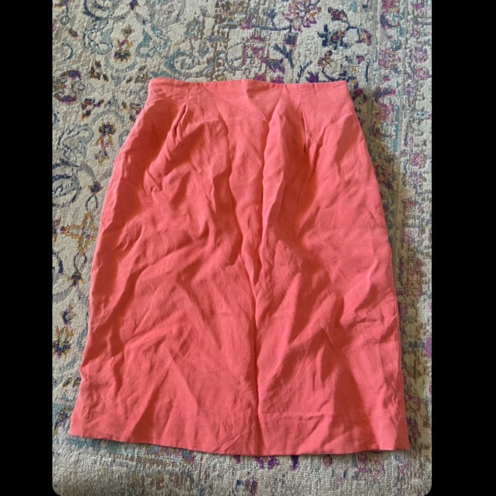 vintage coral pencil shirt